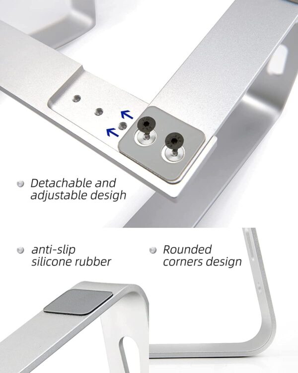 Laptop Stand, Computer Stand for Laptop, Aluminium Laptop Riser, Ergonomic Laptop Holder Compatible with MacBook Air Pro, Dell XPS, More 10-17 Inch Laptops Work from Home, Amazon Platform Banned - Image 4