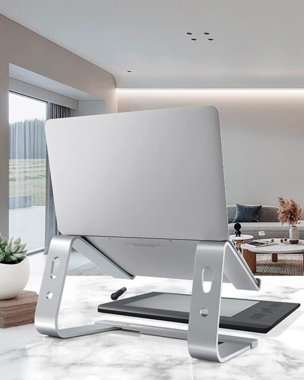 Laptop Stand, Computer Stand for Laptop, Aluminium Laptop Riser, Ergonomic Laptop Holder Compatible with MacBook Air Pro, Dell XPS, More 10-17 Inch Laptops Work from Home, Amazon Platform Banned - Image 6