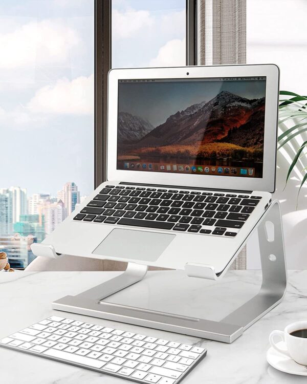 Laptop Stand, Computer Stand for Laptop, Aluminium Laptop Riser, Ergonomic Laptop Holder Compatible with MacBook Air Pro, Dell XPS, More 10-17 Inch Laptops Work from Home, Amazon Platform Banned - Image 2