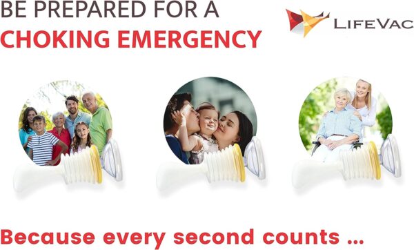 LifeVac Choking Rescue Device for Kids and Adults | Portable Airway Assist Device | First Aid Choking Device for Kids and Adults | Perfect for Baby Showers | Home and Travel Combo Kits (Yellow) - Image 6