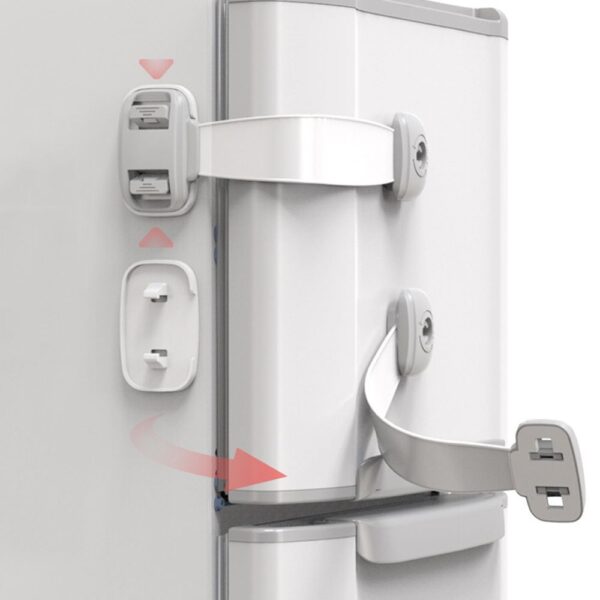 Home Baby Safety Protection Lock Anti-Clip Hand Door Closet Cabinet Locks Fo Fridge Cabinet Drawer Box Safe Lock For Kids No Tools Or Drilling Child Safety Cabinet Proofing Cabinet Drawer Door Latches - Image 4
