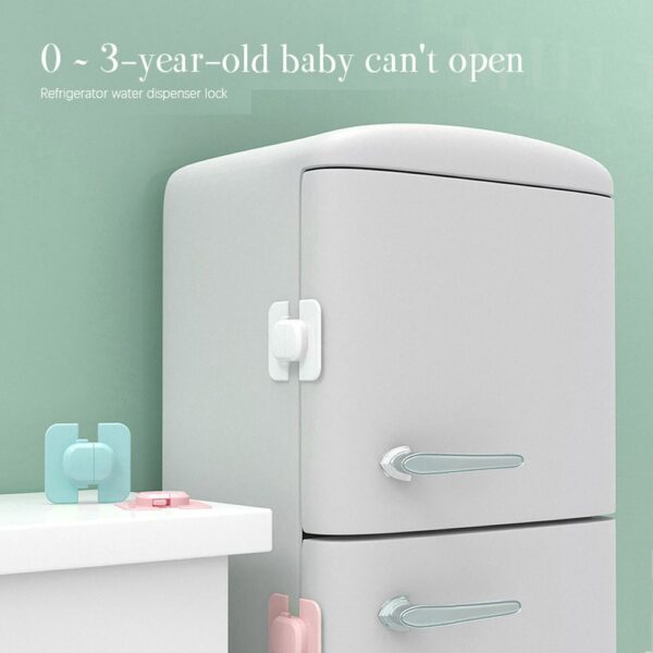 Home Baby Safety Protection Lock Anti-Clip Hand Door Closet Cabinet Locks Fo Fridge Cabinet Drawer Box Safe Lock For Kids No Tools Or Drilling Child Safety Cabinet Proofing Cabinet Drawer Door Latches - Image 2
