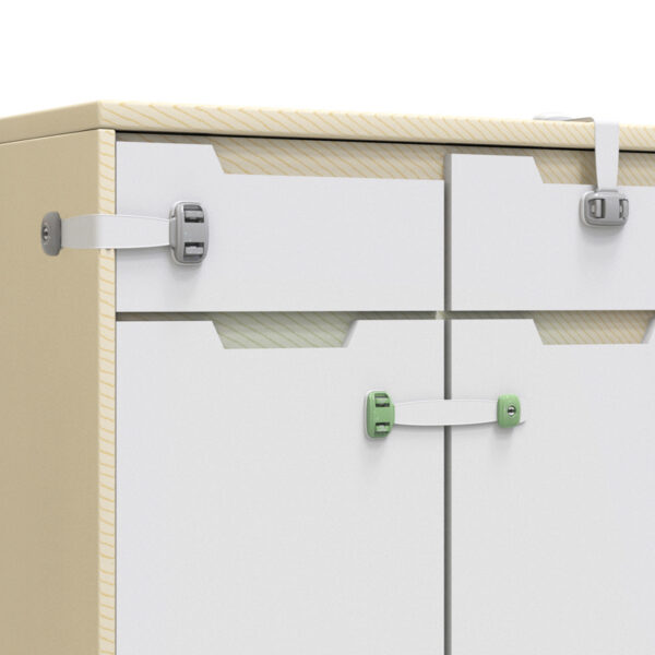Home Baby Safety Protection Lock Anti-Clip Hand Door Closet Cabinet Locks Fo Fridge Cabinet Drawer Box Safe Lock For Kids No Tools Or Drilling Child Safety Cabinet Proofing Cabinet Drawer Door Latches - Image 5