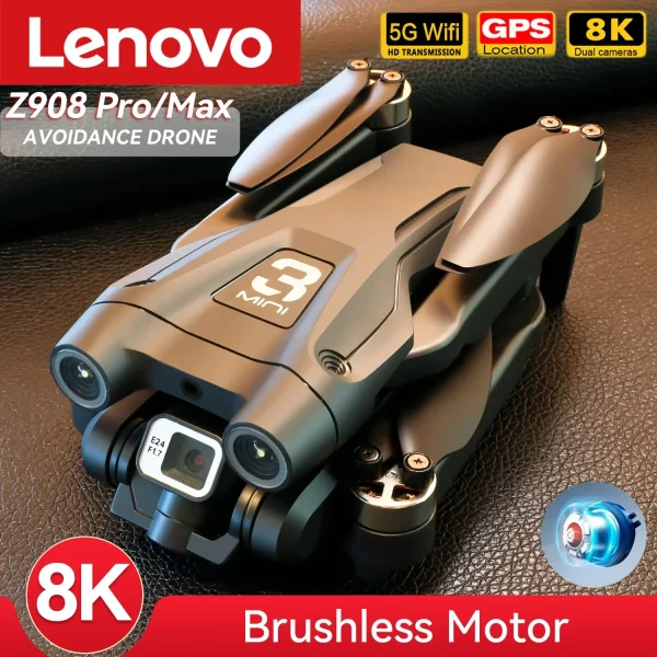 Lenovo Z908Pro Pro Max Drone 8K Profesional HD Camera Brushless Obstacle Avoidance Aerial Optical Foldable Quadcopter 5000M - Image 5