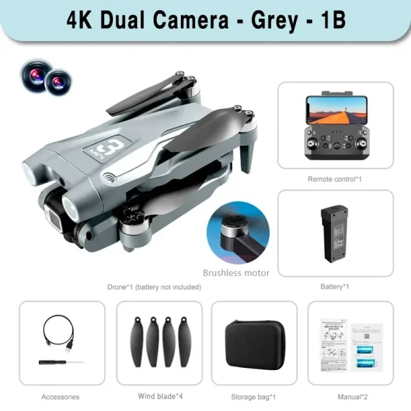 Lenovo Z908Pro Pro Max Drone 8K Profesional HD Camera Brushless Obstacle Avoidance Aerial Optical Foldable Quadcopter 5000M - Image 2