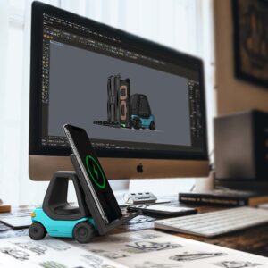 Small Forklift Mobile Phone Wireless Charging Desktop